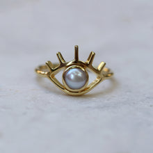 Load image into Gallery viewer, PEARL EYE RING GOLD
