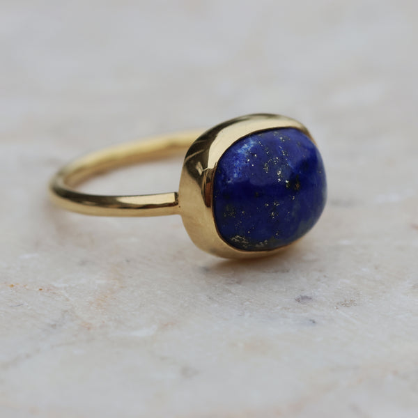 LAPIS LAZULI RING GOLD - Soulshine Gems