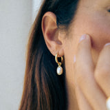 PEARL DROP EARRINGS GOLD