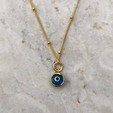 EVIL EYE CHARM NECKLACE GOLD - Soulshine Gems