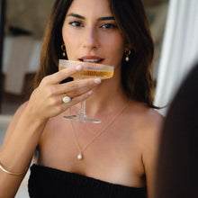 Load image into Gallery viewer, PEARL DROP EARRINGS GOLD
