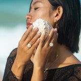 PEARL COIN RING GOLD