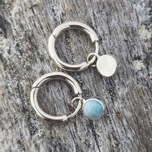 Load image into Gallery viewer, LARIMAR ROUND EARRINGS
