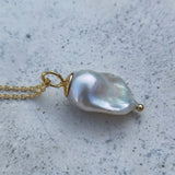PEARL BARO NECKLACE GOLD - Soulshine Gems