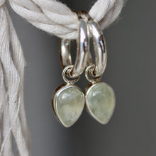 Load image into Gallery viewer, PREHNITE DROP EARRINGS SILVER
