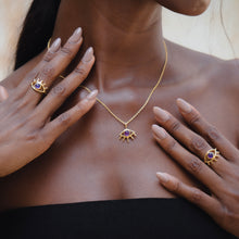 Load image into Gallery viewer, AMETHYST EYE NECKLACE GOLD
