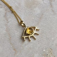 Load image into Gallery viewer, CITRINE EYE NECKLACE GOLD
