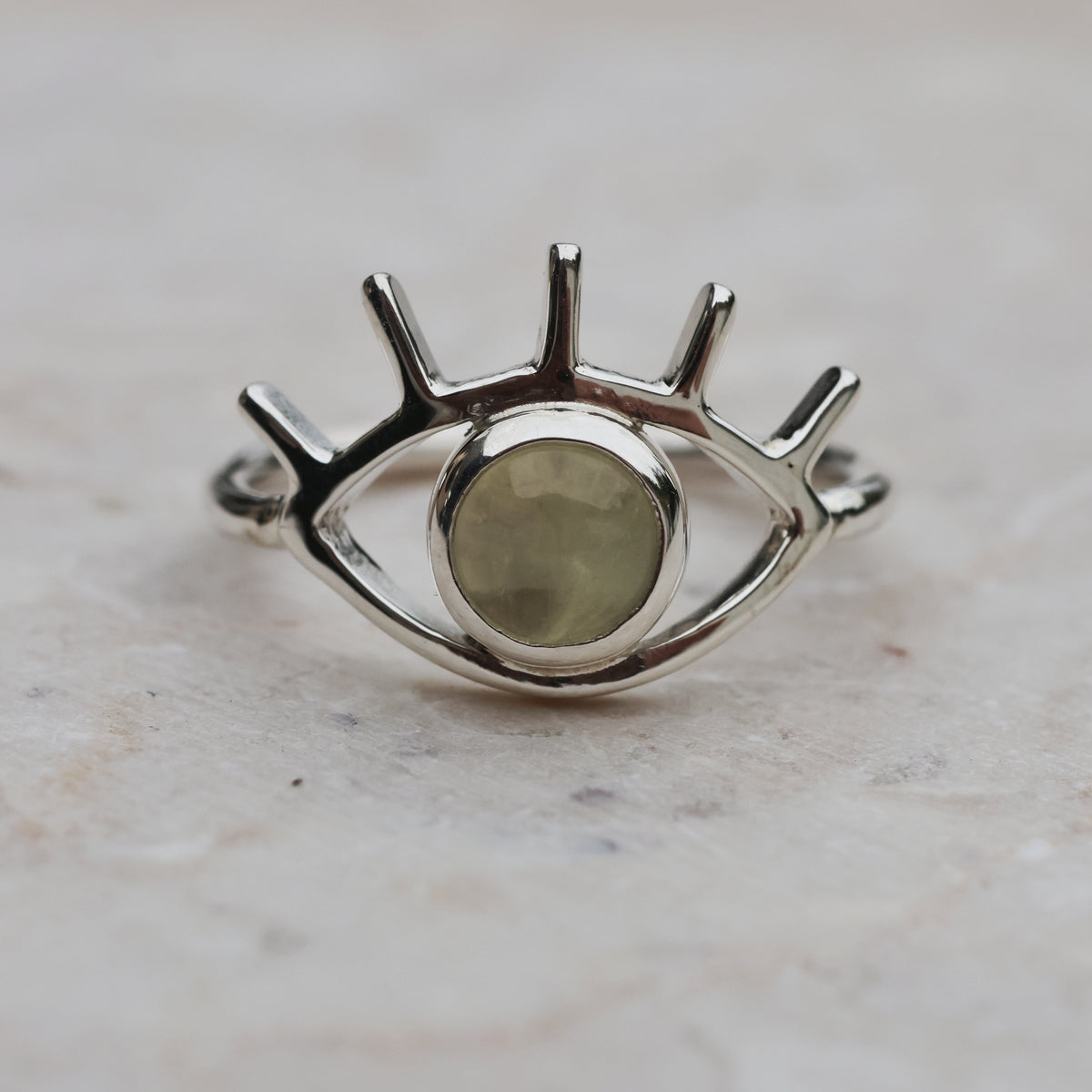 PREHNITE EYE RING - Soulshine Gems