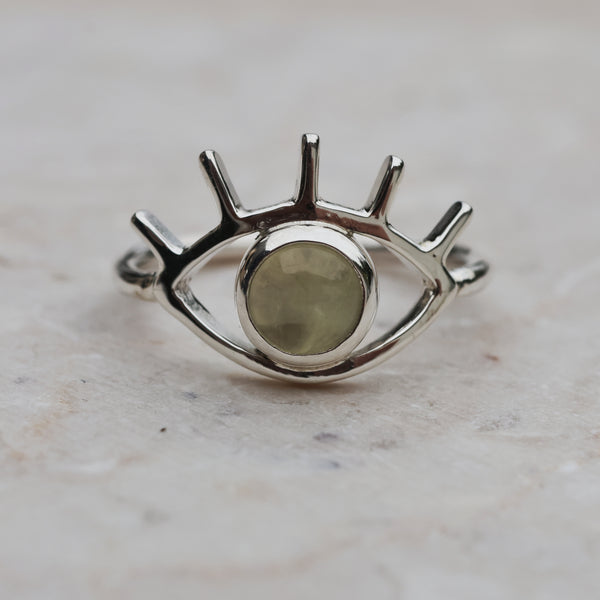PREHNITE EYE RING - Soulshine Gems
