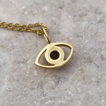 Load image into Gallery viewer, AQUAMARINE EYE NECKLACE GOLD
