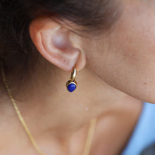 Load image into Gallery viewer, LAPIS LAZULI EARRINGS GOLD - Soulshine Gems
