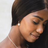 PEARL DROP EARRINGS SILVER