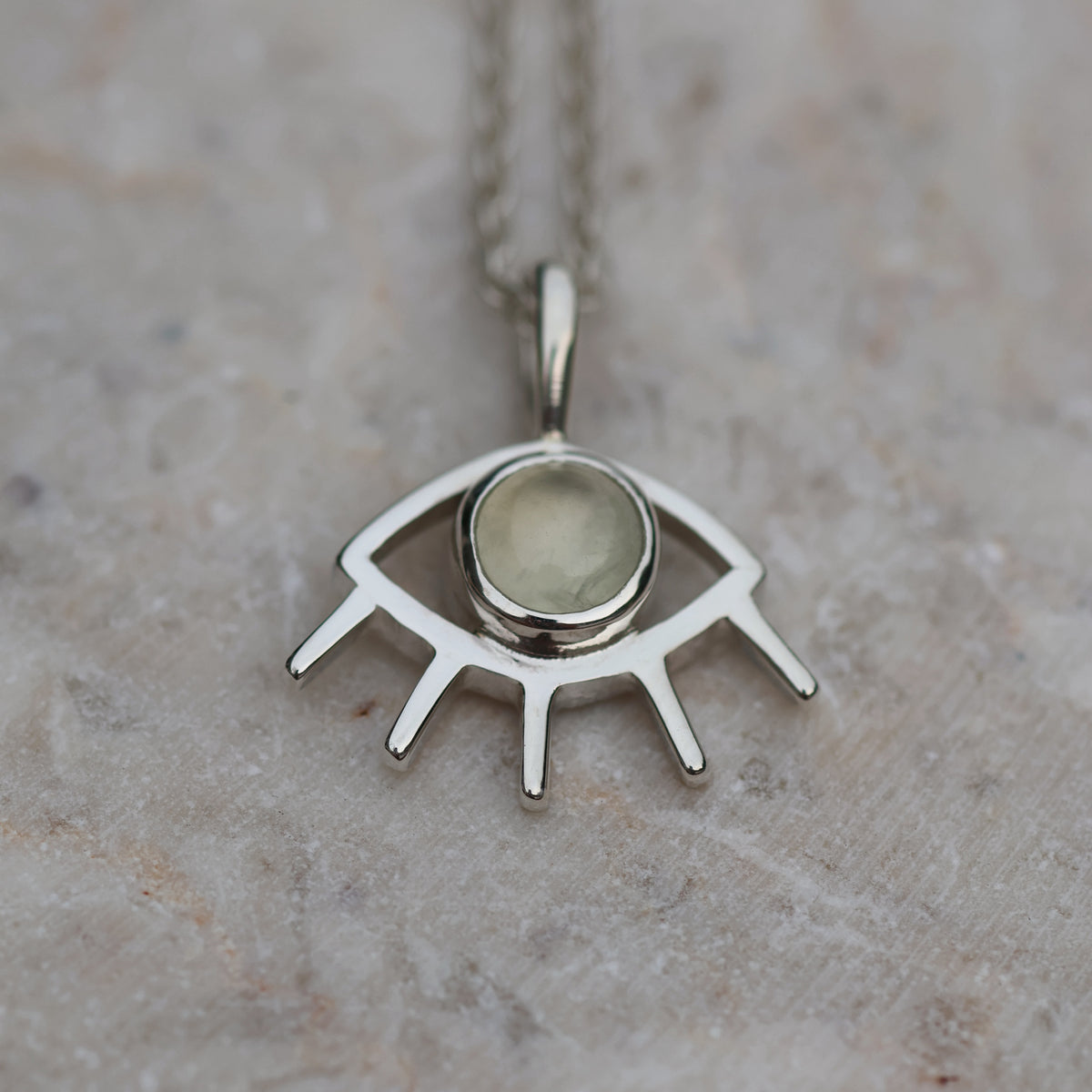 PREHNITE EYE NECKLACE - Soulshine Gems