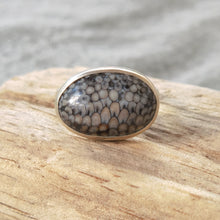 Load image into Gallery viewer, SNAKESKIN AGATE RING
